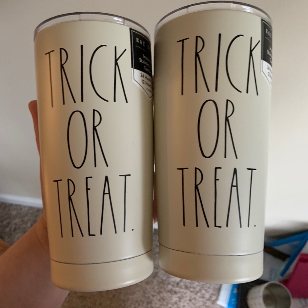 Set of 2 Rae Dunn Trick or Treat Insulated cups